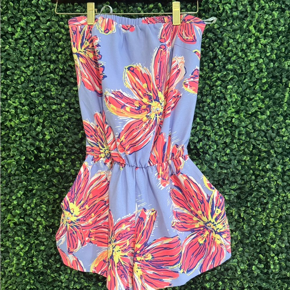 Lilly Pullitzer Ritz Romper in ‘Dahlia Purple Party Girl’ Molly Haynes print